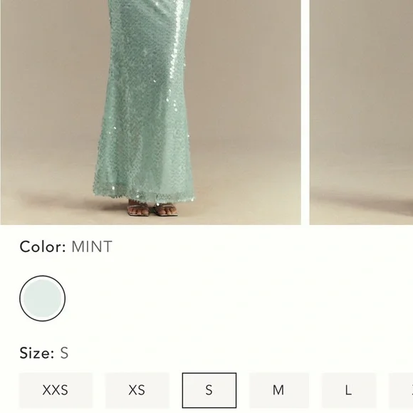 Elegant Mint Green Sequin Dress - Picture 3 of 3